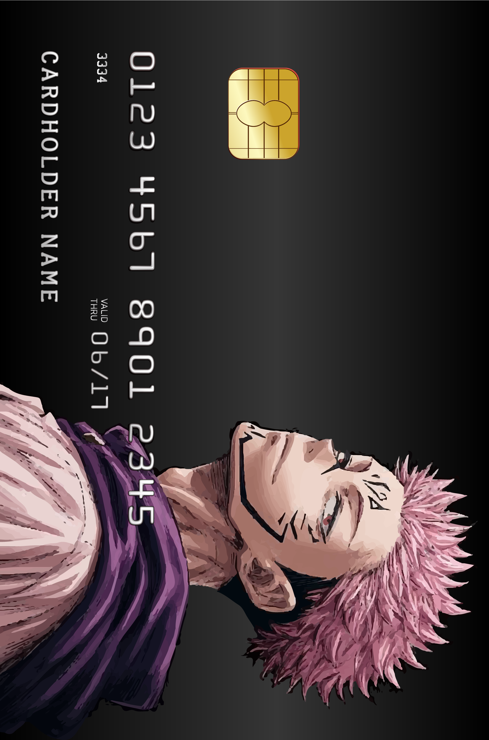 Luxury metal credit card detail